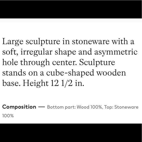 BLOGGER FAVORITE 🔥 H&M Large Stoneware Sculpture - Picture 5 of 5